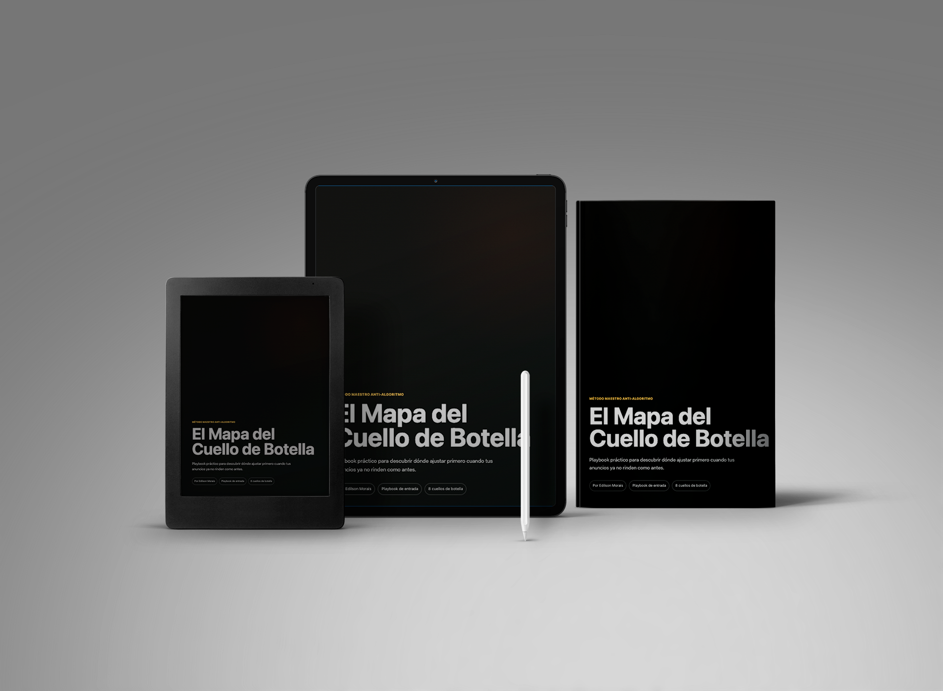 Mockup del ebook El Mapa del Cuello de Botella en múltiples dispositivos.